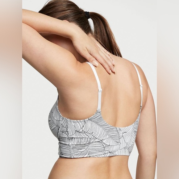 SOLD - Victoria's Secret Allegro Medium Impact Sports Bra White Palm Size 34DD - Picture 3 of 9